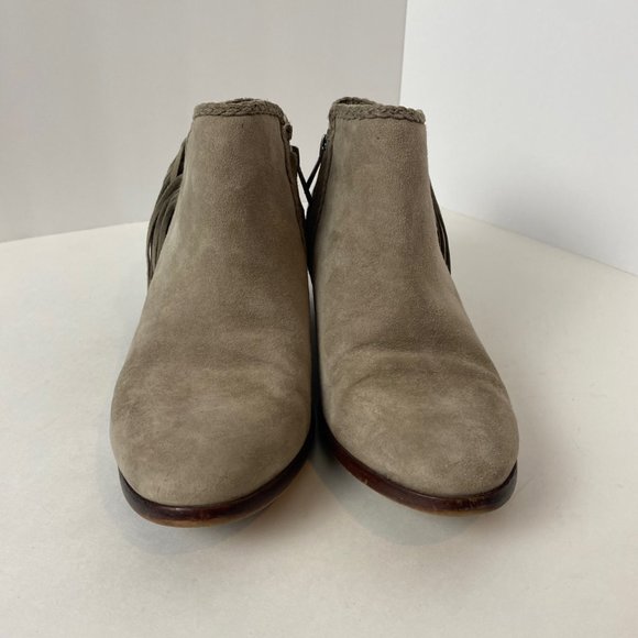 SAM EDELMAN Paige Suede Leather Fringe Ankle Booties with Braid Detail S… - Picture 5 of 14